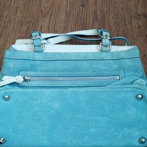 Used Coach blue suede bag